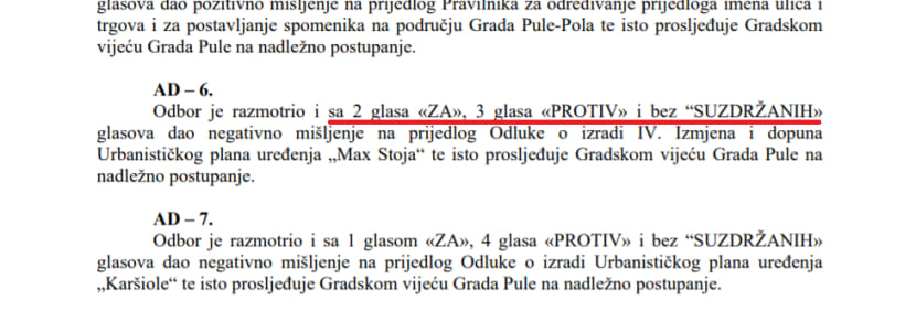 Zapisnik sa sjednice Odbora za prostorno uređenje